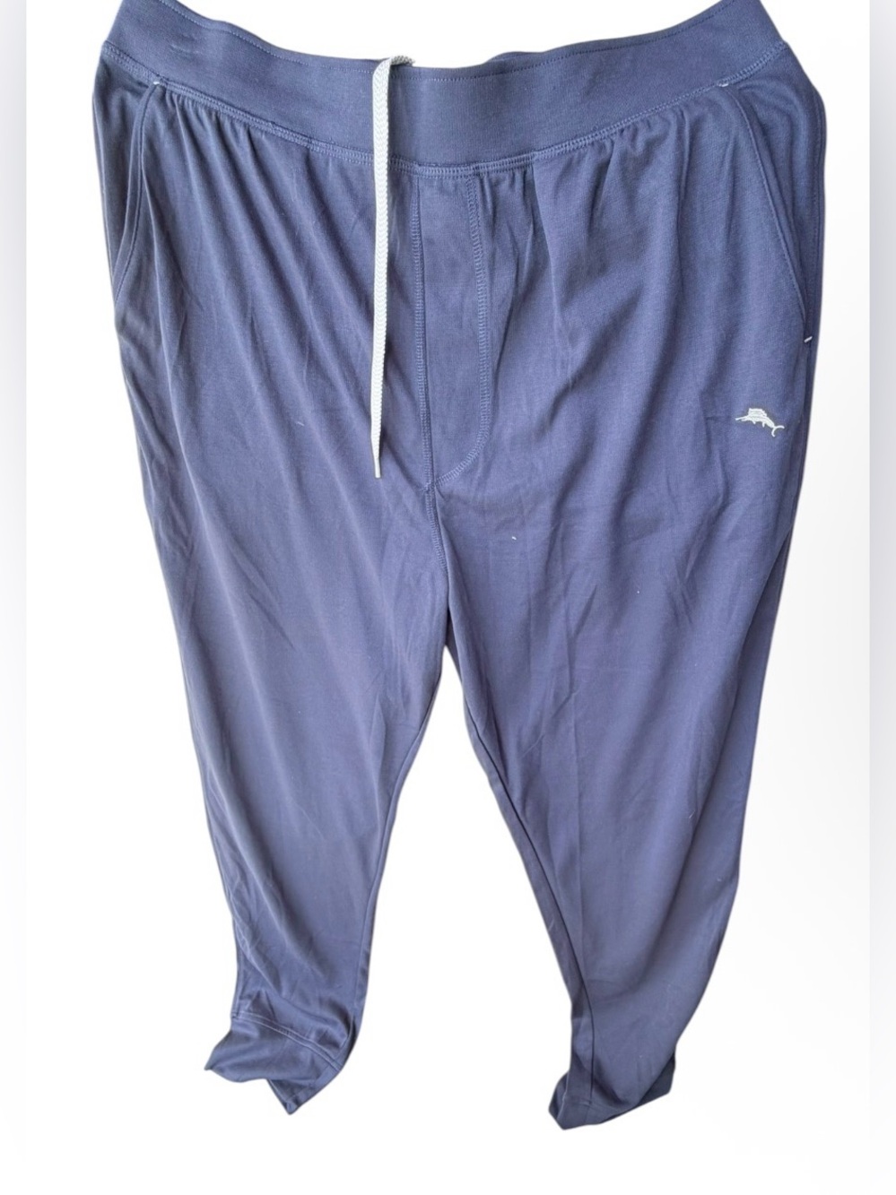 Tommy Bahama Pants Mens Large Blue Jersey Joggers Elastic Waist Drawstring